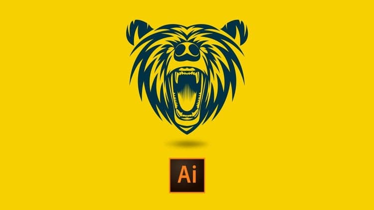 Logo design course in adobe illustrator: bear mascot design