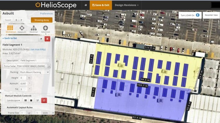 Residential and Commercial Solar PV Design in helioscope
