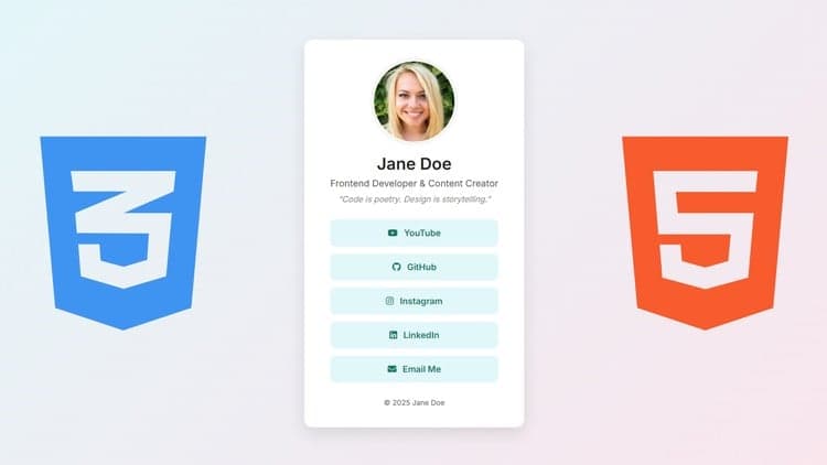 Create Your Own Link-in-Bio Website with HTML & CSS