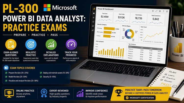 PL-300 Microsoft Power BI Data Analyst: Practice Exams