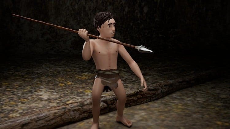 Creating and animating a Caveman Scene in Maya